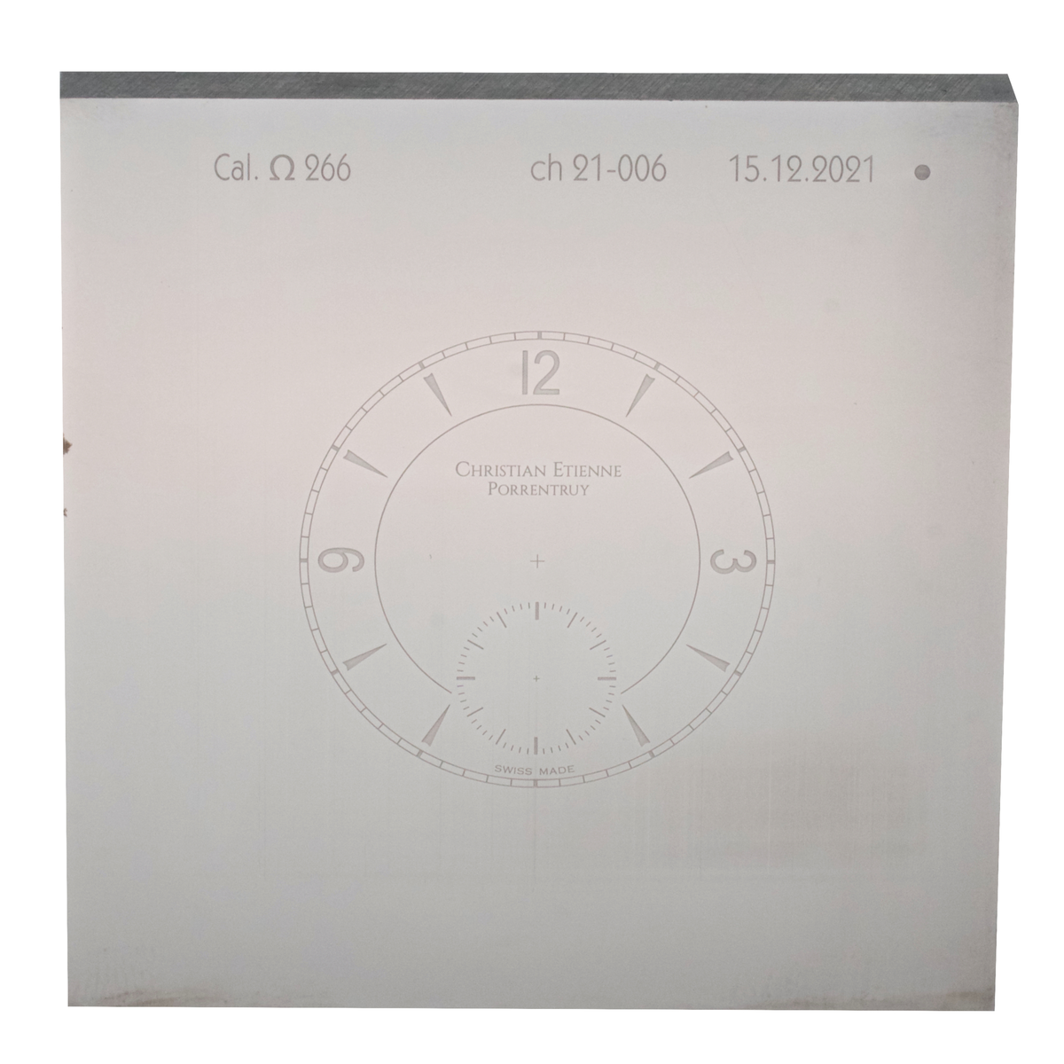 Engraved dial plate, Christian Etienne collection