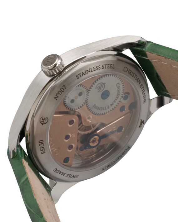 Collection petite seconde, 6 heures, cadran vert