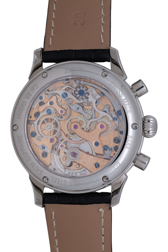 Chronographe Valjoux 88 acier, pièce unique | Christian Etienne